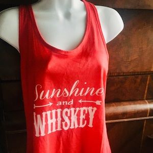 NWOT ☀️Sunshine and Whiskey☀️Summer Tank size L